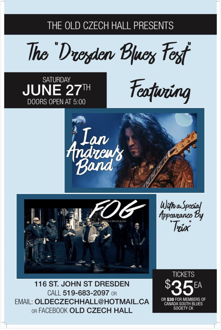 Dresden Blues Fest to bring live music and summer blues to Old Czech Hall (Listen)