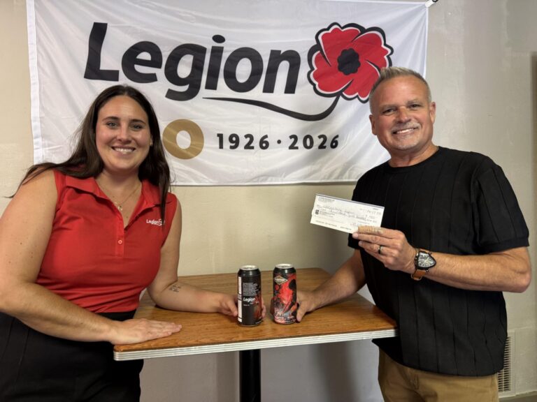 Glasstown Brewery toasts Wallaceburg Legion’s centennial with special release, $1,500 donation (Listen)