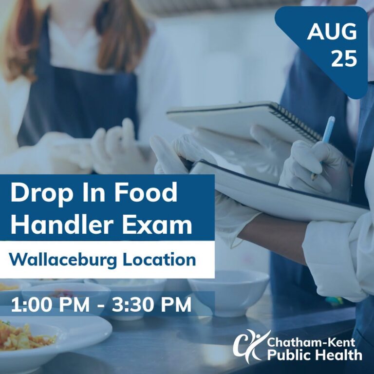 Drop-in food handler exam being offered in Wallaceburg